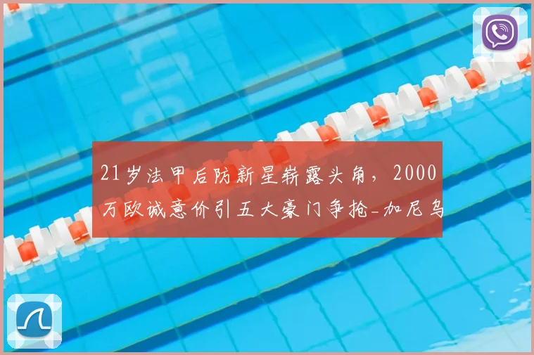 21岁法甲后防新星崭露头角,2000万欧诚意价引五大豪门争抢_加尼乌_防守_中后卫